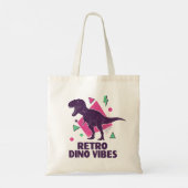 レトロダイノビブラ – 80年代風T-Rex トートバッグ (裏面)