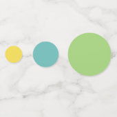 レトロダイヤモンドインサークルパターンブルーグリーン金ゴールド コンフェッティ (裏面)