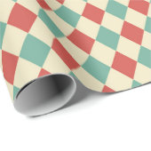 レトロダイヤモンドクリスマスラッピング紙 ラッピングペーパー (ロールコーナー)