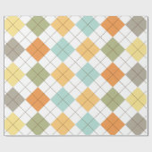 レトロダイヤモンドパターンギフトラップ ラッピングペーパー (フラット)