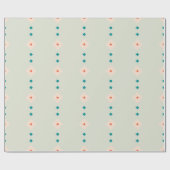 レトロダイヤモンドパターンブルーギフトプレゼント ラッピングペーパー (フラット)