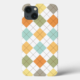 レトロダイヤモンドパターンiPadケース iPhone 13ケース