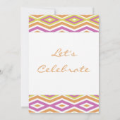 レトロダイヤモンドプリントパーティー招待状 招待状 (裏面)