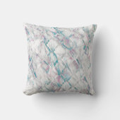 レトロダイヤモンドホワイトアクアインスパイア抽象芸術枕 クッション (正面)