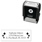 レトロダイヤモンド差出人住所 セルフインキングスタンプ (インサイチュ)