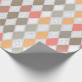 レトロダイヤモンド形状パターン ラッピングペーパー (角)