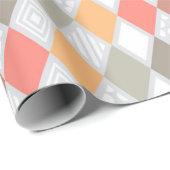 レトロダイヤモンド形状パターン ラッピングペーパー (ロールコーナー)