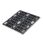 レトロダイヤモンド長方形ダークグレー タイル (側面)