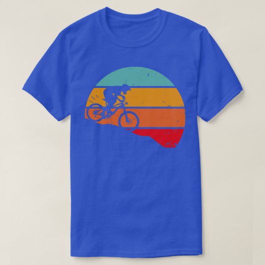 レトロダウンヒルマウンテンサイクリング Tシャツ (デザイン正面)