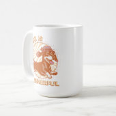 レトロダシュント「人生は気ままな」ミュート色 コーヒーマグカップ (正面左)