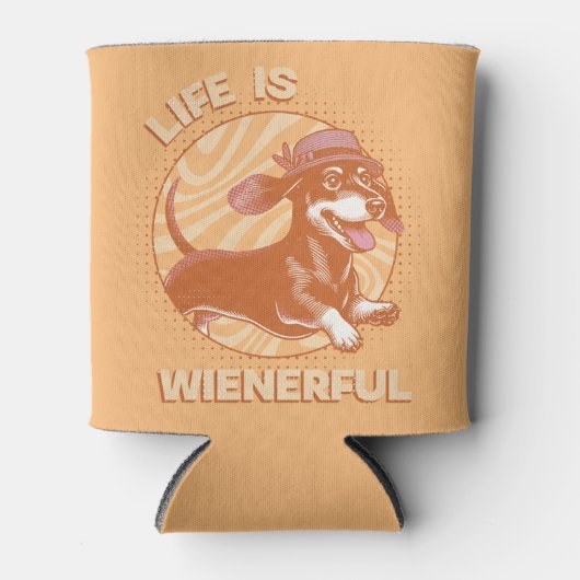 レトロダシュント「人生は気むずかしい」かわいいおもしろい 缶クーラー (正面)