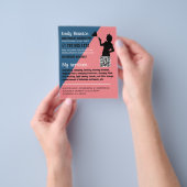 レトロダスターシルエット、家政婦、メイド チラシ (手)