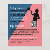 レトロダスターシルエット、家政婦、メイド チラシ (正面)