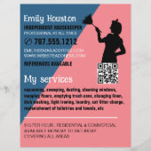 レトロダスターシルエット、家政婦、メイド チラシ (正面)