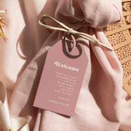 レトロダスティバラ結婚のウェルカムギフトラベル ギフトタグ