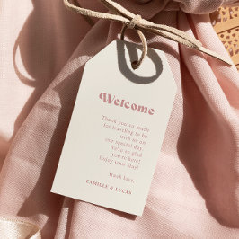 レトロダスティバラ結婚のウェルカムギフトラベル ギフトタグ