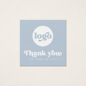 レトロダスティブルー感謝していビジネス挿入カード (正面)