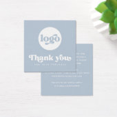 レトロダスティブルー感謝していビジネス挿入カード (デスク)