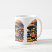 レトロダックリングハートマグカップを保持 コーヒーマグカップ (正面右)