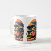 レトロダックリングハートマグカップを保持 コーヒーマグカップ (正面左)