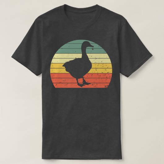 レトロダックヴィンテージダックスピリット農家動物愛好家 Tシャツ (デザイン正面)