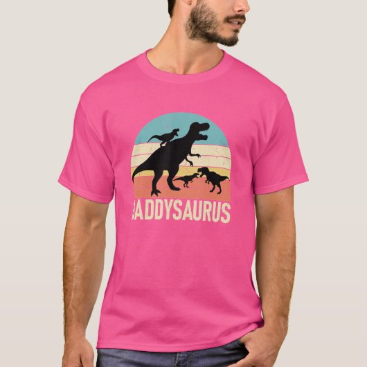 レトロダディオンドラダディサウルス父の日 Tシャツ (正面)