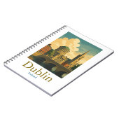 レトロダブリンアイルランド旅行ヴィンテージアートワーク ノートブック (左側)