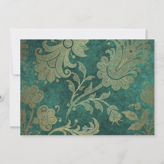 レトロダマスクトナディースクリスマスファミリーフォト シーズンカード (裏面)