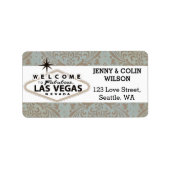 レトロダマスクフローラベガ結婚ス住所 シール (正面)