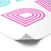 レトロダンスタイポグラフィやる気を起こさせるウォールアート ポスター (角)