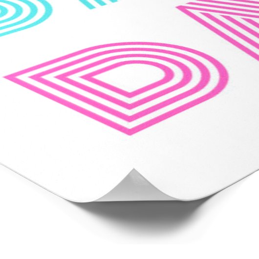 レトロダンスタイポグラフィやる気を起こさせるウォールアート ポスター (角)