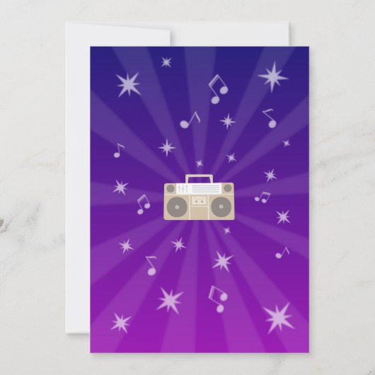 レトロダンスディスコ60th誕生日パーティー 招待状 (裏面)