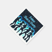 レトロダンスパーティーティール（緑がかった色） スタンダードカクテルナプキン (角)