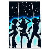 レトロダンスパーティーティール（緑がかった色） ミディアムペーパーバッグ (裏面)