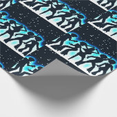 レトロダンスパーティーティール（緑がかった色） ラッピングペーパー (角)