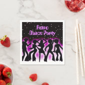 レトロダンスパーティーピンク スタンダードカクテルナプキン (インサイチュ)