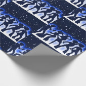 レトロダンスパーティーブルー ラッピングペーパー (角)