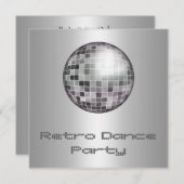 レトロダンスパーティー招待状 招待状 (正面/裏面)