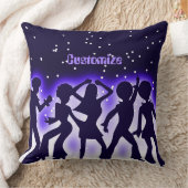 レトロダンスパーティー紫 クッション (ブランケット)