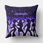 レトロダンスパーティー紫 クッション (裏面)