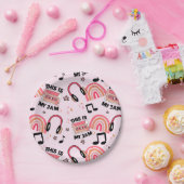 レトロダンスパーティー音楽パターン紙プレート ペーパープレート (パーティー)