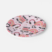 レトロダンスパーティー音楽パターン紙プレート ペーパープレート (アングル)