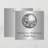 レトロダンスパーティー 招待状 (正面/裏面)