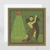 レトロダンス招待状 招待状 (正面/裏面)