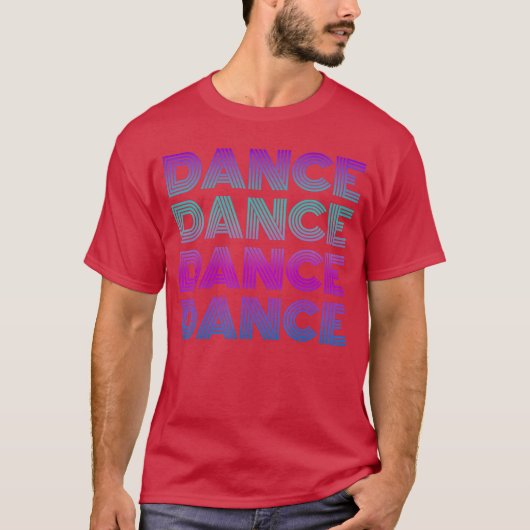 レトロダンス 大好きなダンス ダンサー 女子学生 生徒 ダン Tシャツ (正面)