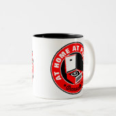 レトロダンゼットバミューダのレコードプレーヤーCoffee Mug ツートーンマグカップ (正面右)