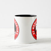 レトロダンゼットバミューダのレコードプレーヤーCoffee Mug ツートーンマグカップ (中央)