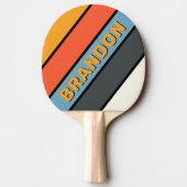 レトロダークはっきりしたレストライプのインボー 卓球ラケット (裏面)