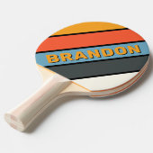 レトロダークはっきりしたレストライプのインボー 卓球ラケット (正面アングル)