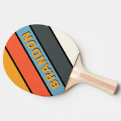 レトロダークはっきりしたレストライプのインボー 卓球ラケット (横)